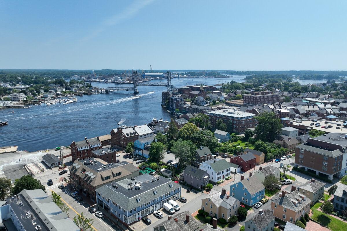 Downtown Portsmouth sits on the edge of the Piscataqua River.