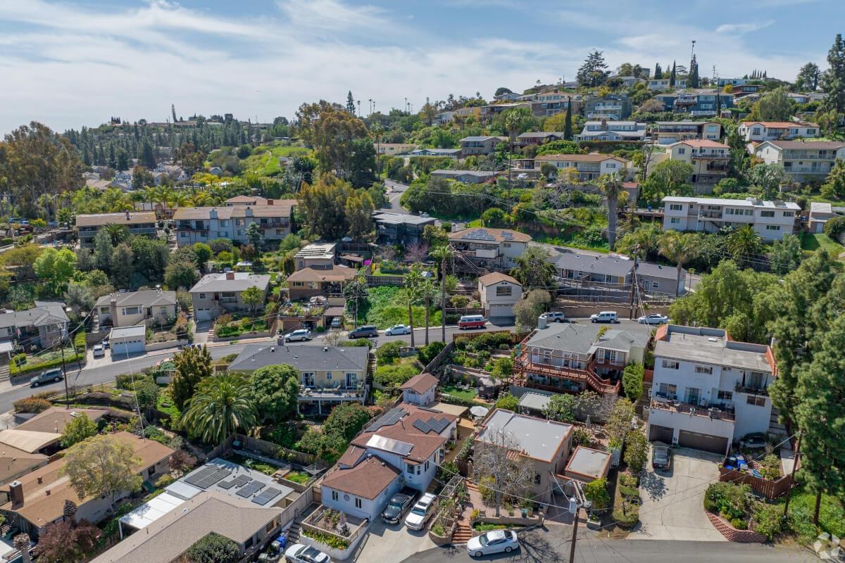 Aerial view of East County in San Diego, CA.