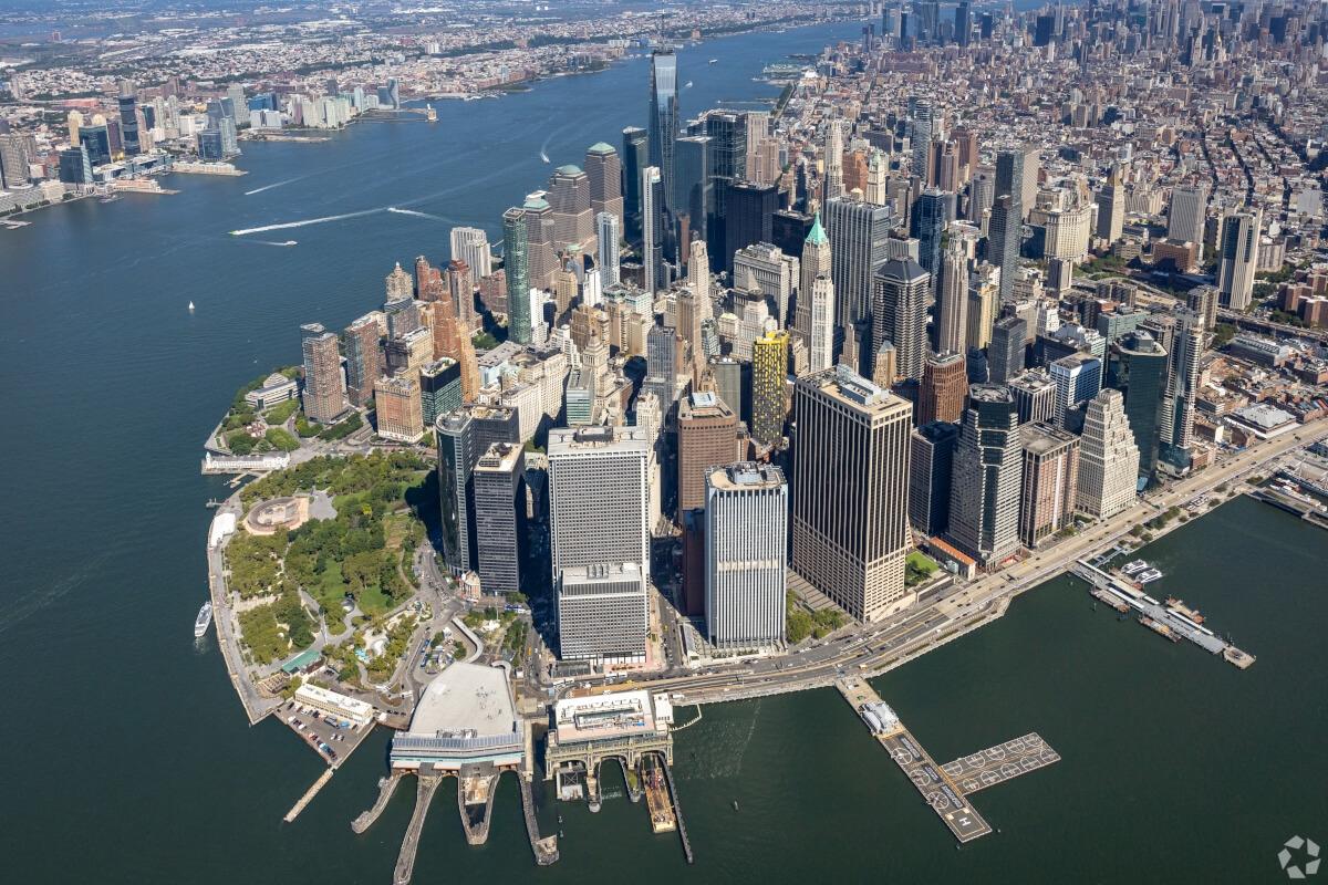 Birds eye view of Manhattan