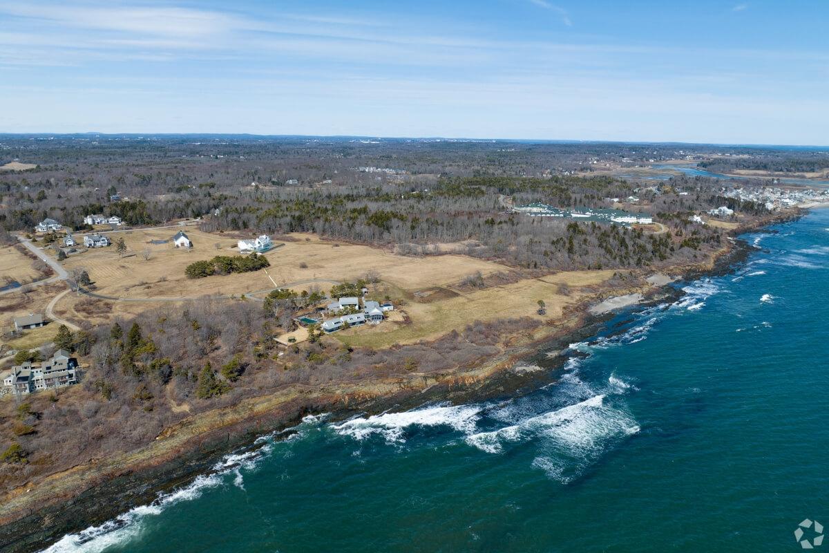An aerial view of Higgins Beach in Scarborough.