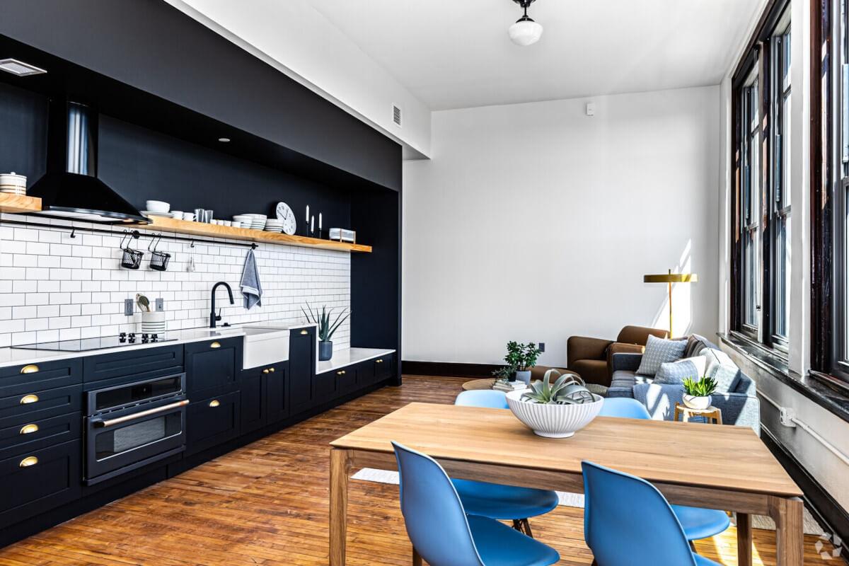 Units at The Residences at Park 39 have modern kitchens with plenty of natural light.