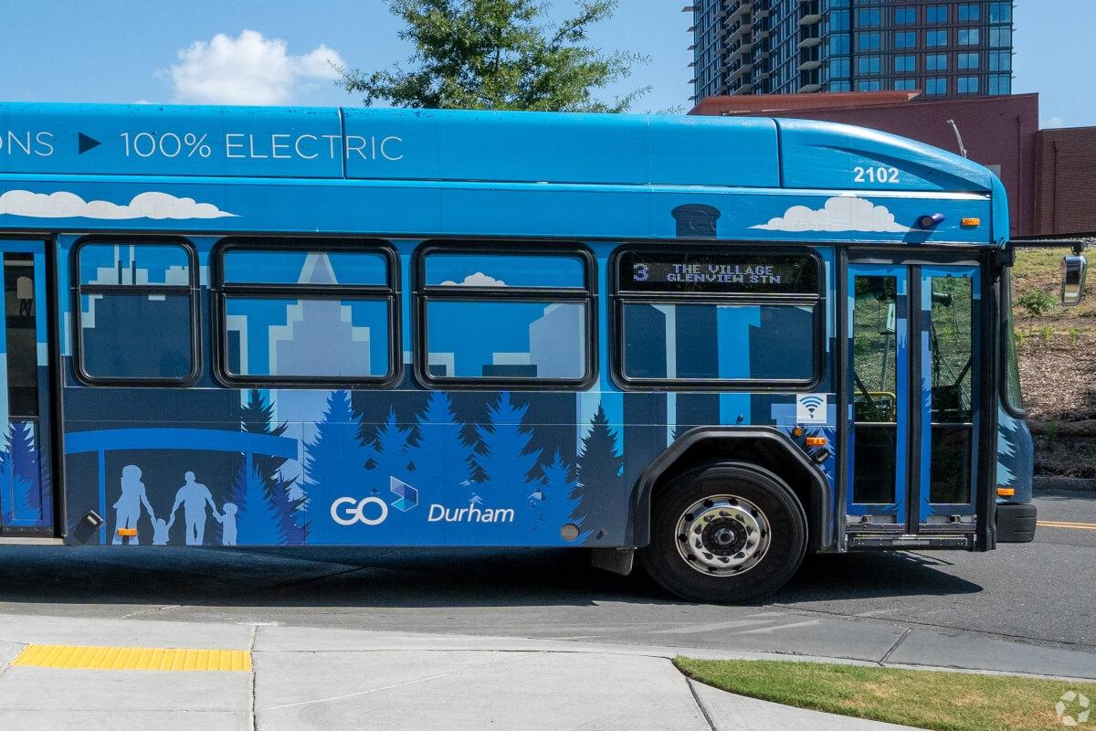 Go Durham bus travels throughout Durham.