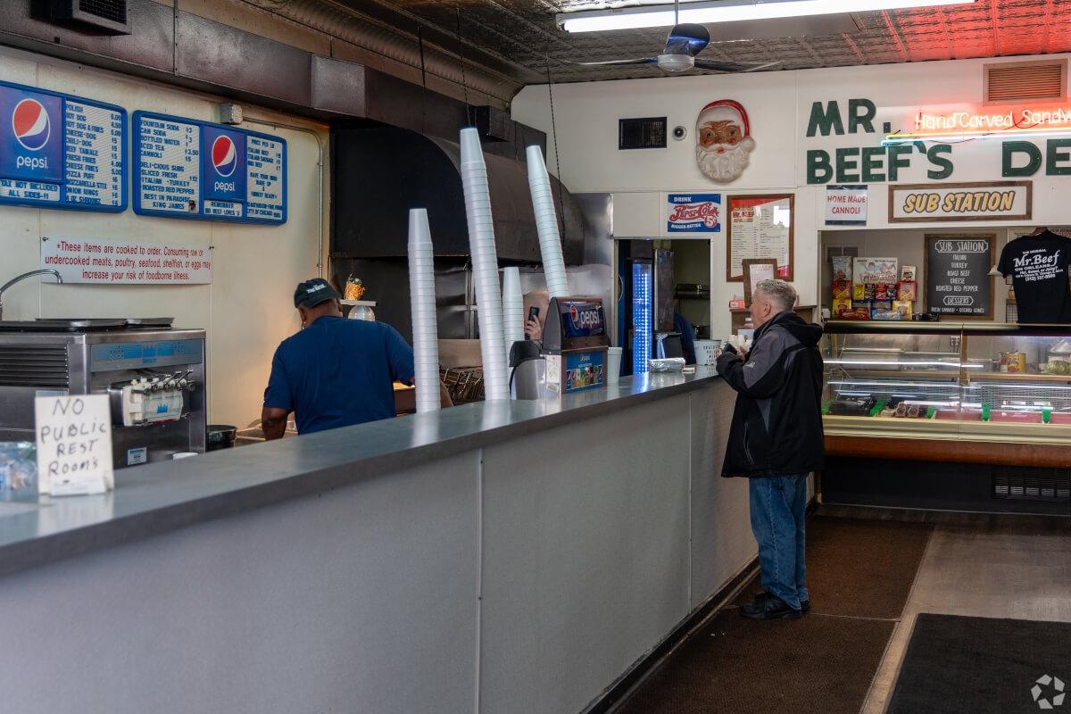 A man waits for his order at Mr. Beef, the sandwich shop in "The Bear."