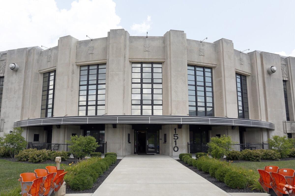 The former Bush Stadium in Indianapolis, IN, has since been turned into a quirky apartment community.