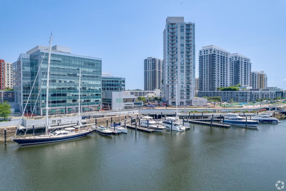 Waterfront and marina in Stamford.
