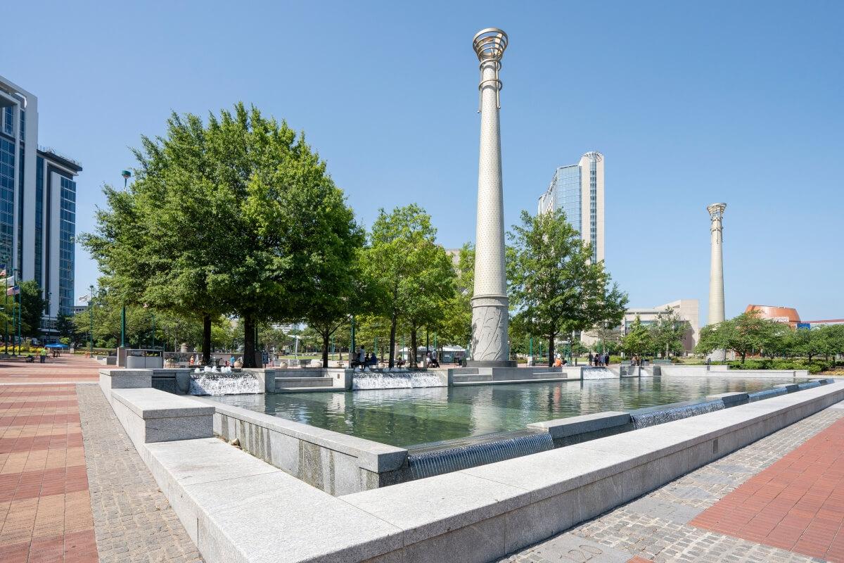 The fountain pool at Centennial Olympic Park