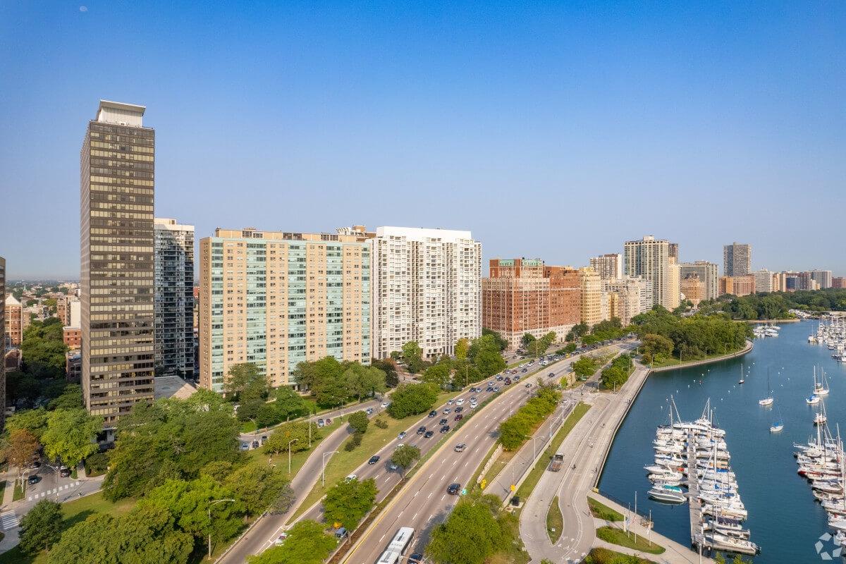 Waterfront view of Lakeview in Chicago