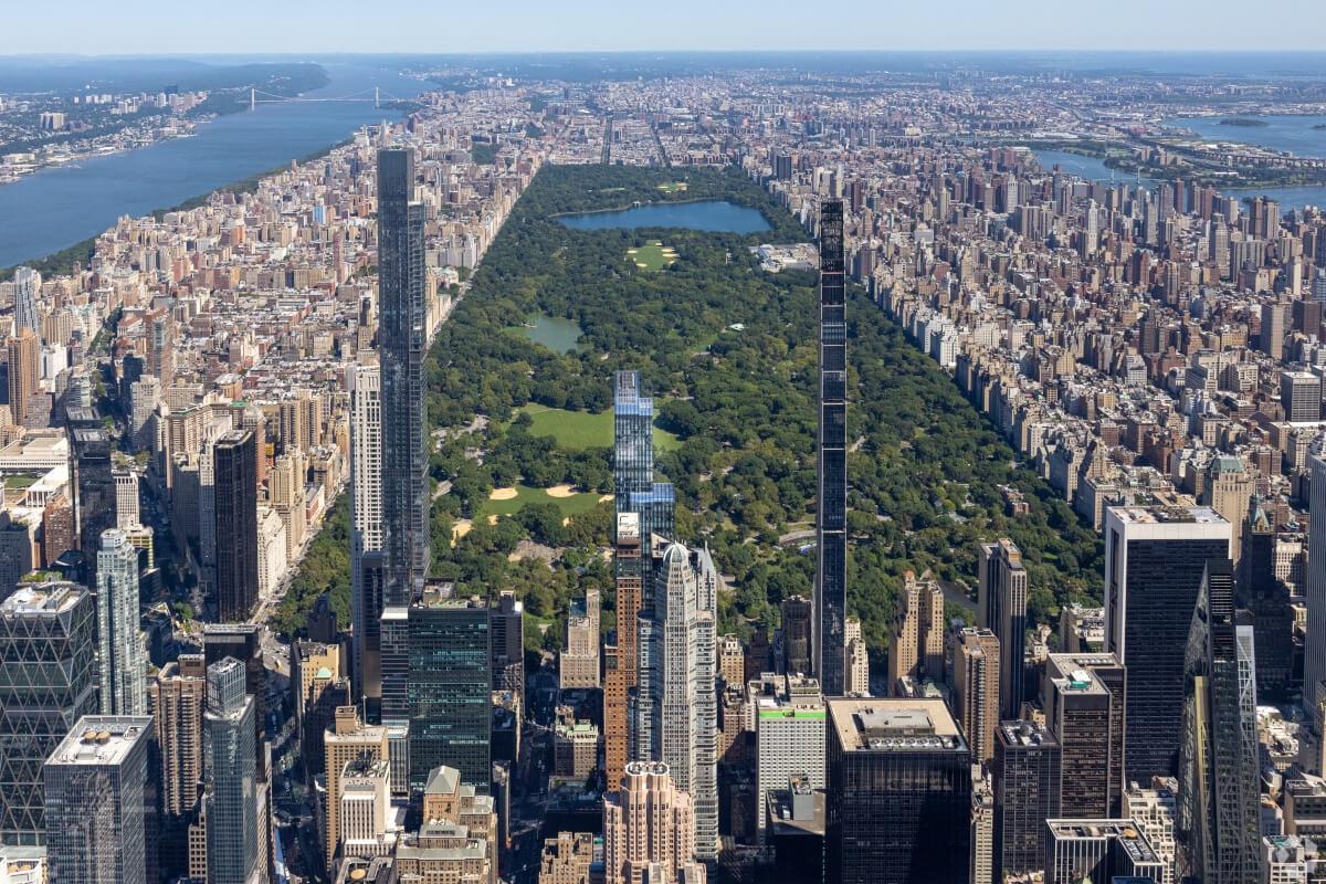 Midtown, Central Park, and New York stretch out to the horizon.