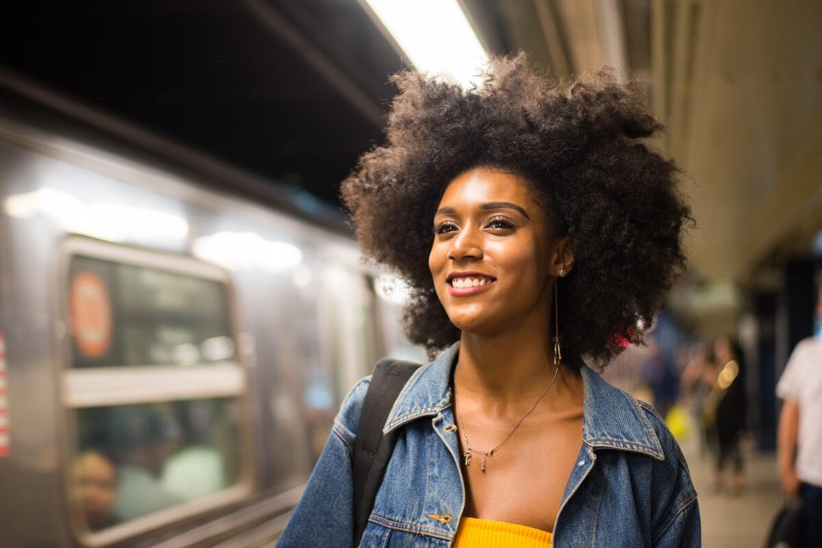 NYC renter waits for a subway.