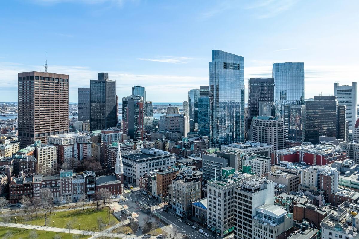 A view of the Boston skyline.
