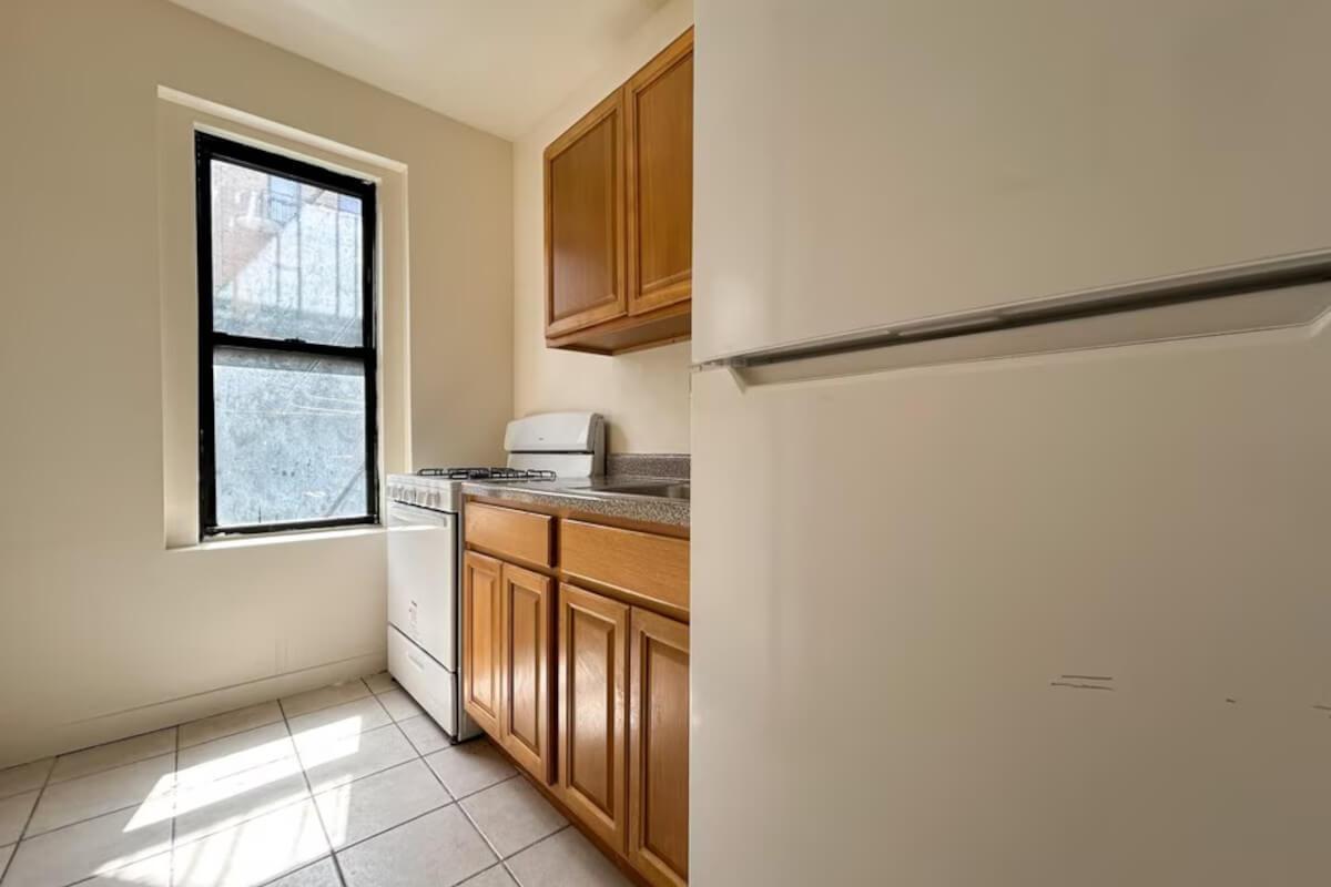 A view of the kitchen at 3349 Decatur Ave in the Norwood neighborhoods of the Bronx.