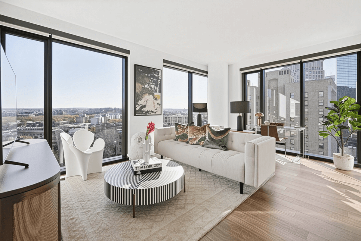 212 Stuart offers modern living with beautiful views of Boston.
