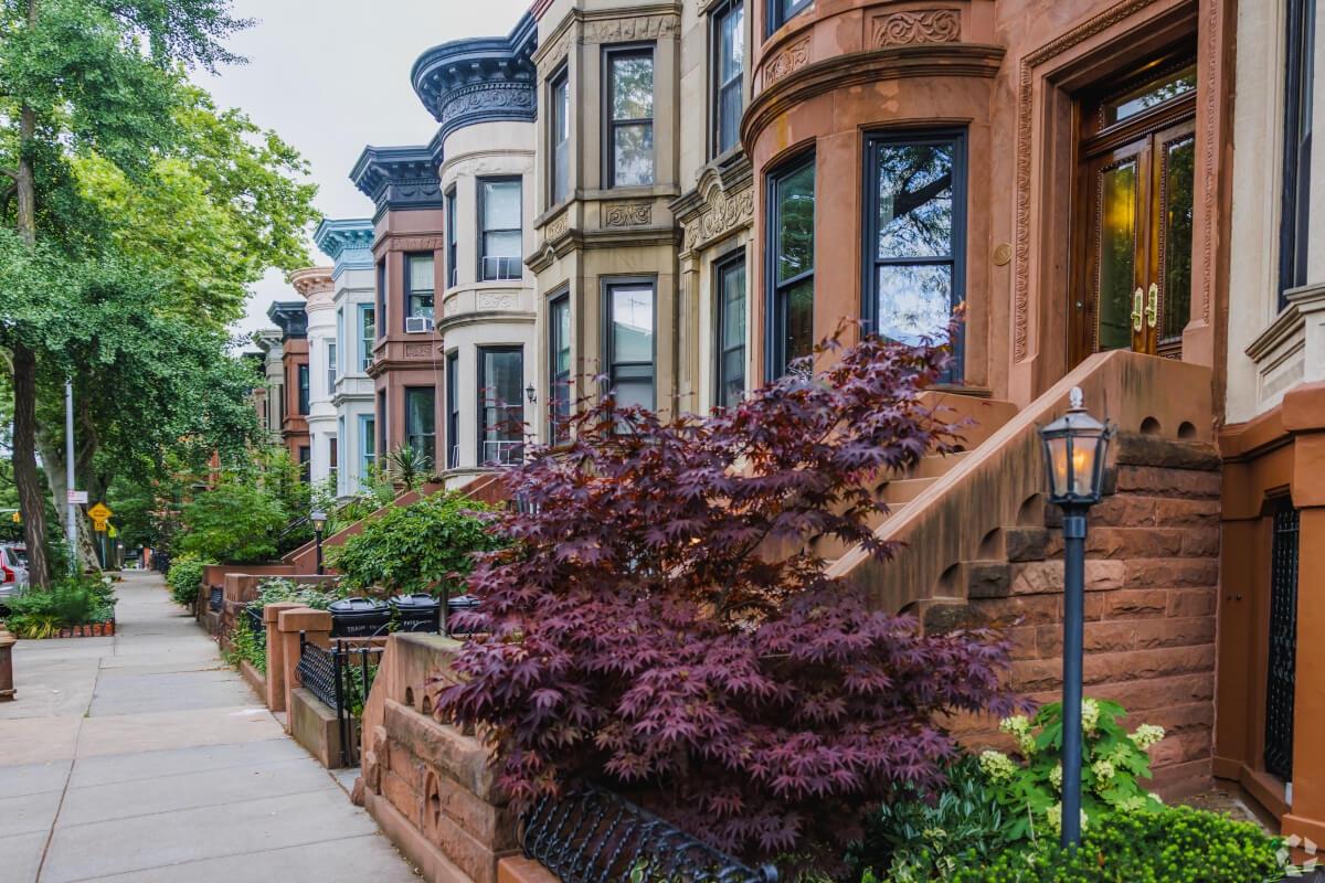 Brownstones in the Park Slope neighborhood.