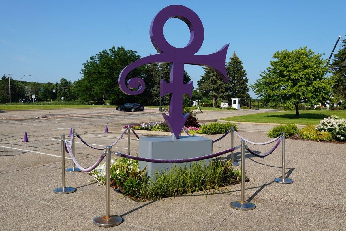 The iconic purple symbol of Prince