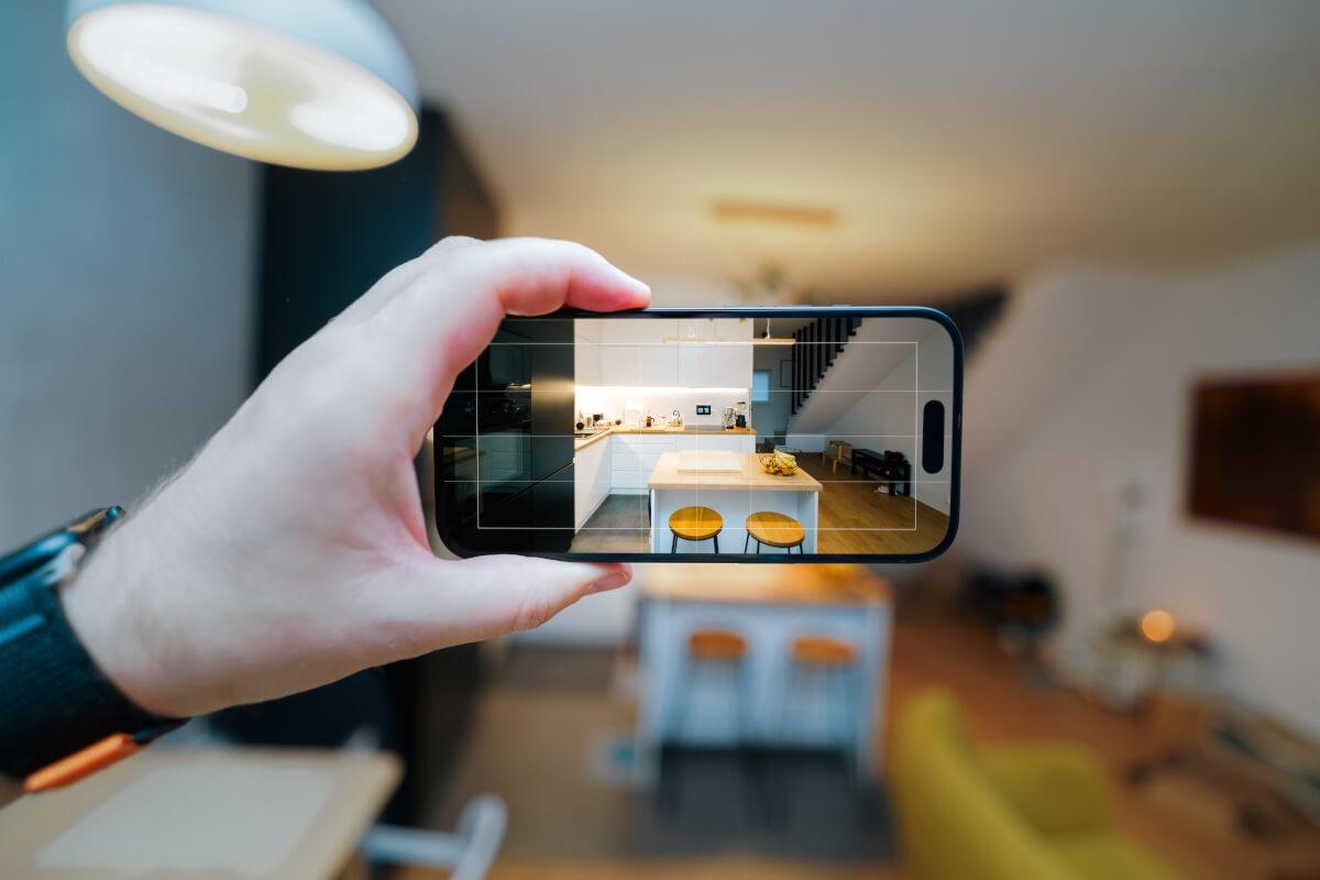 Tenant takes photos of apartment pre-renovation.