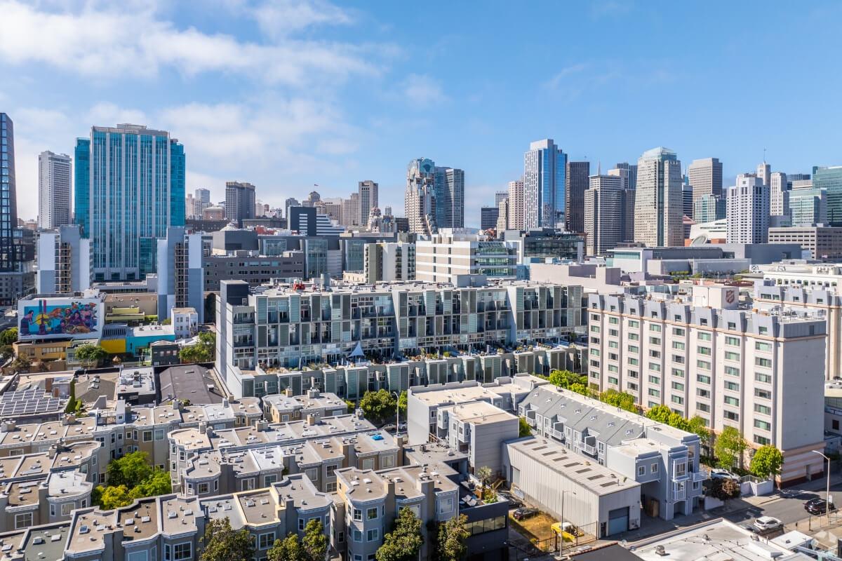Modern apartments and townhomes in San Francisco.