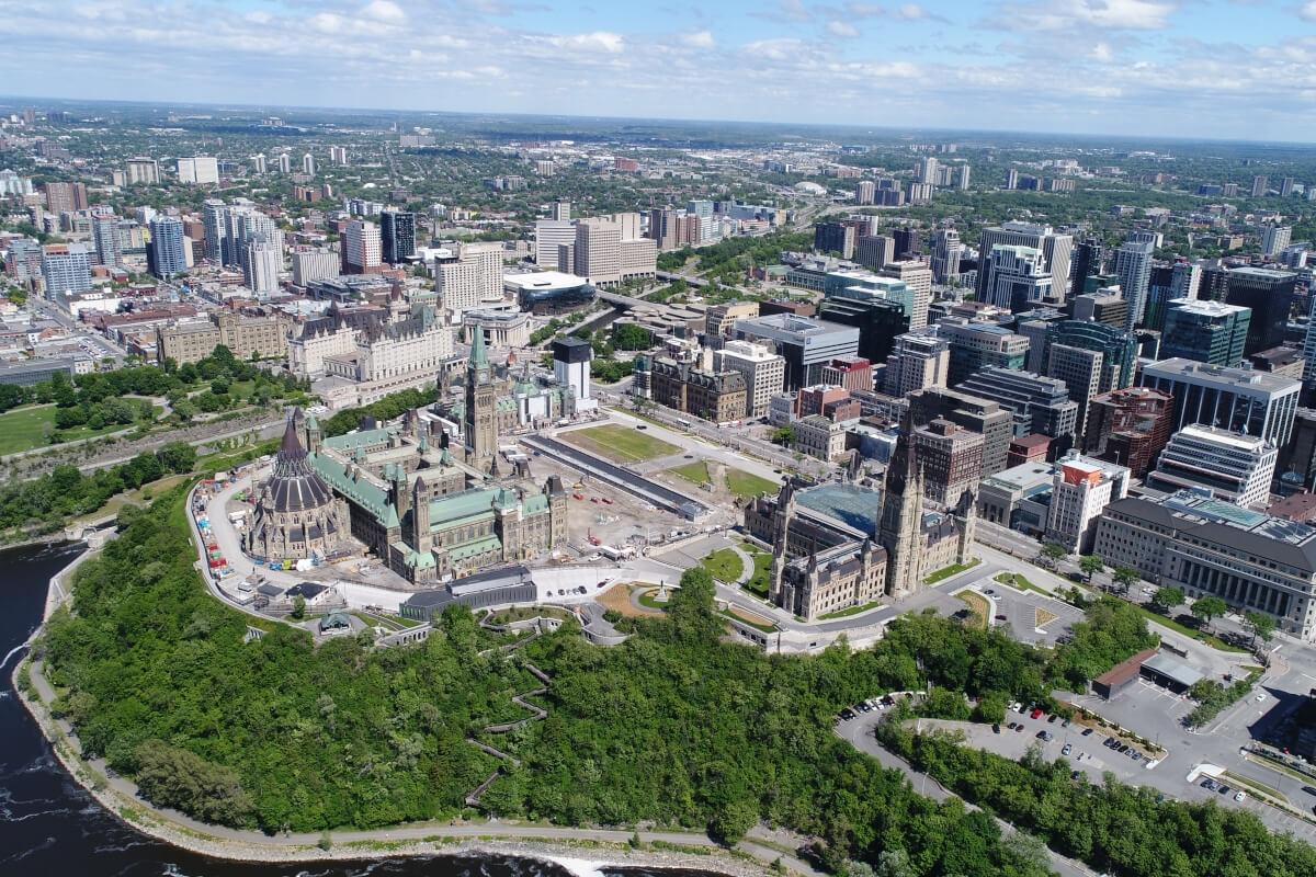 Parliament Hill in Downtown Ottawa.