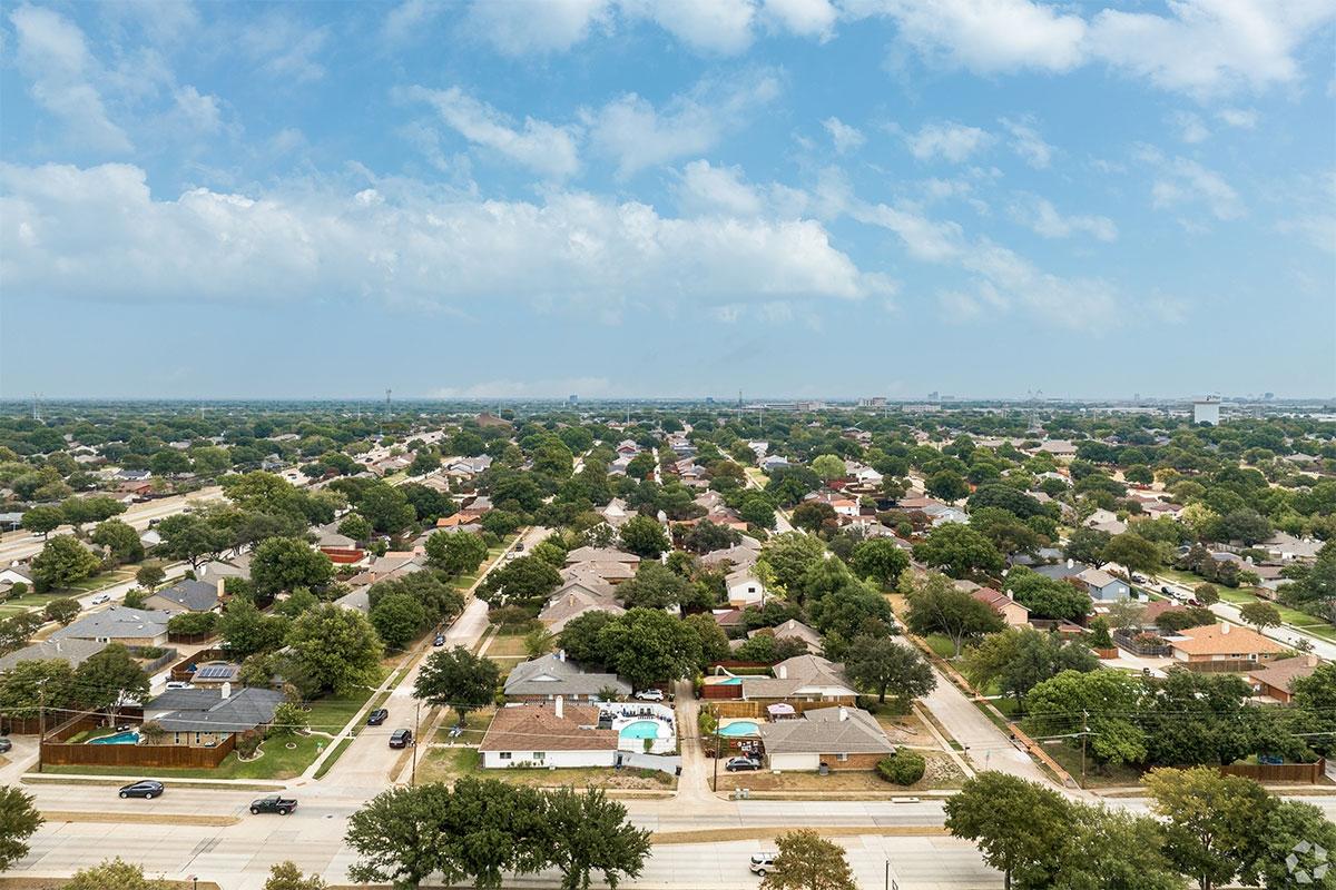 Overhead view of Highlands North neighborhood 