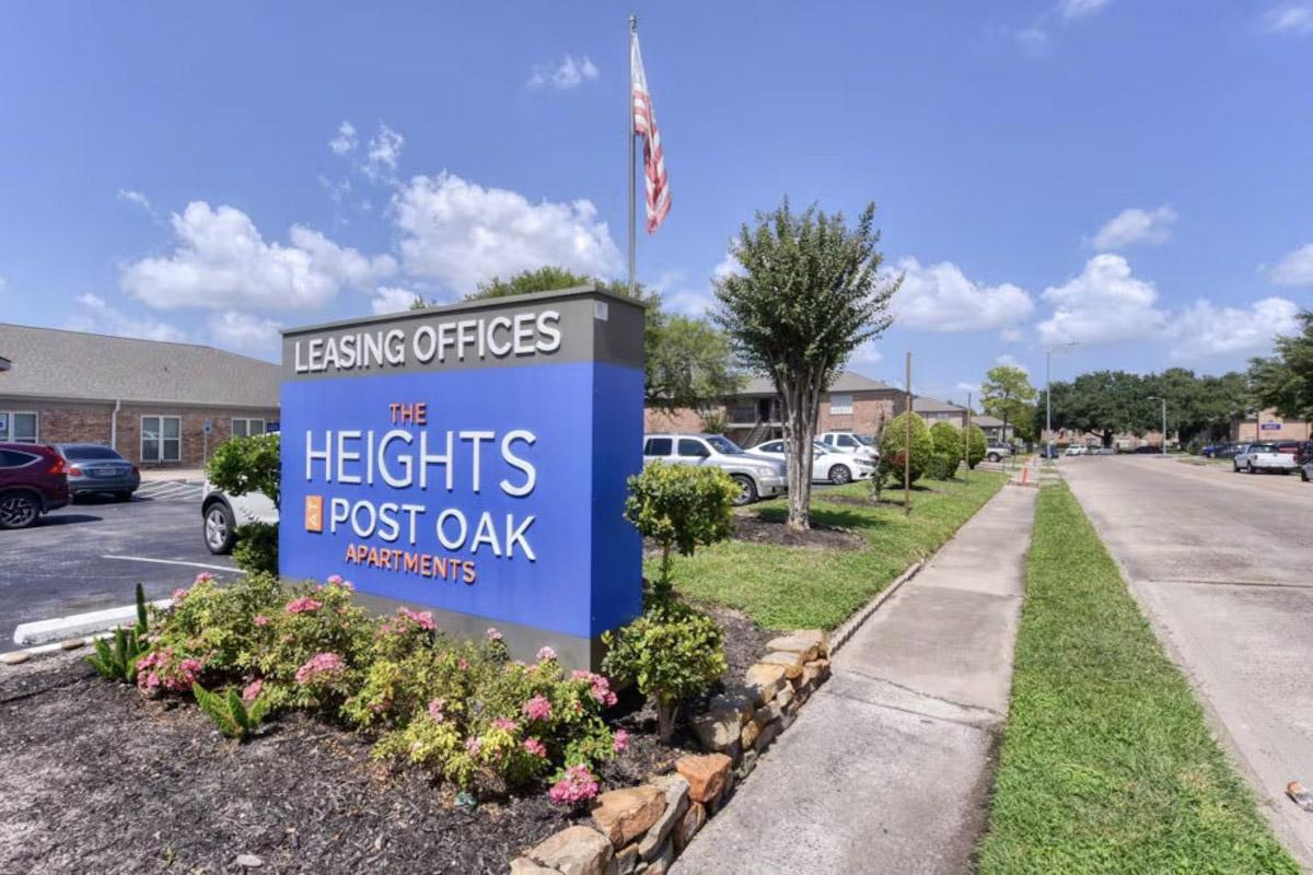 The leasing office of The Heights at Post Oak in the Westbury neighborhood of Houston.