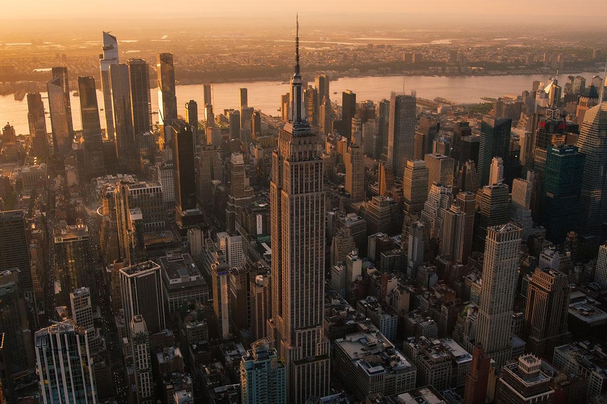 New York is filled with skyscrapers and high-rises.