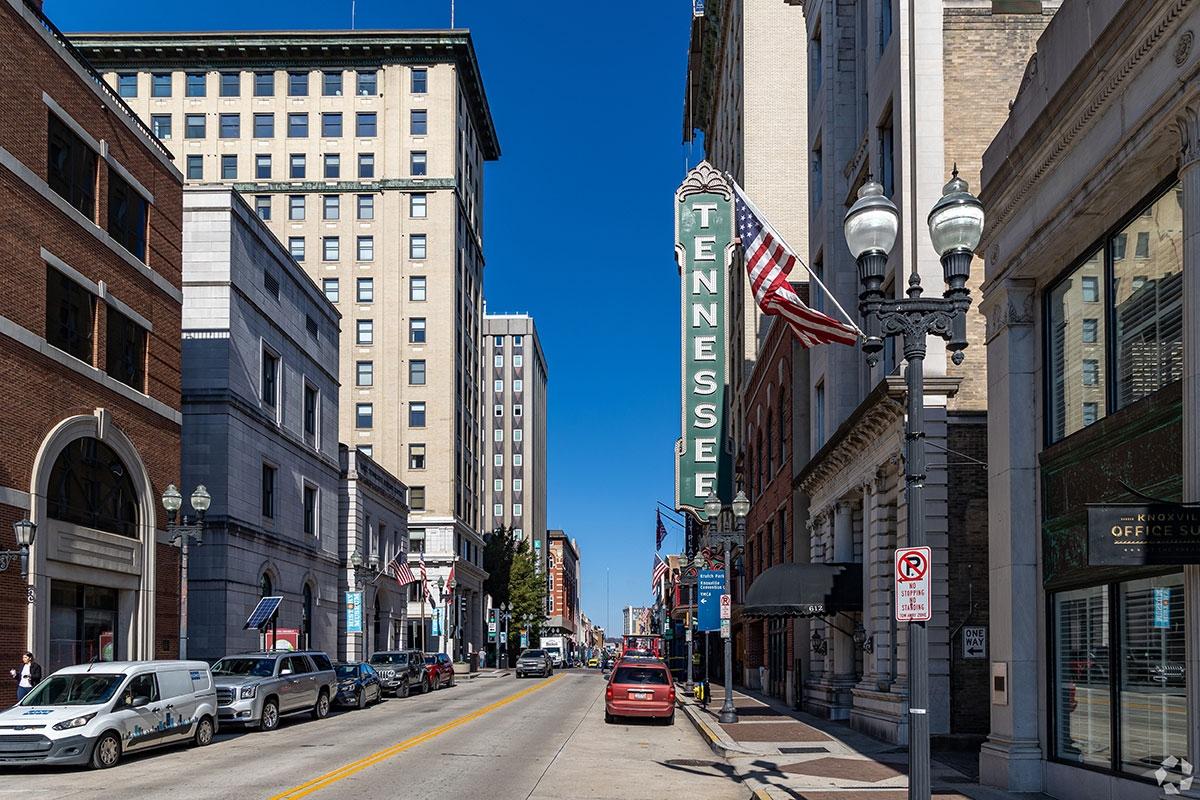 Downtown Knoxville has endless restaurants and retail. 