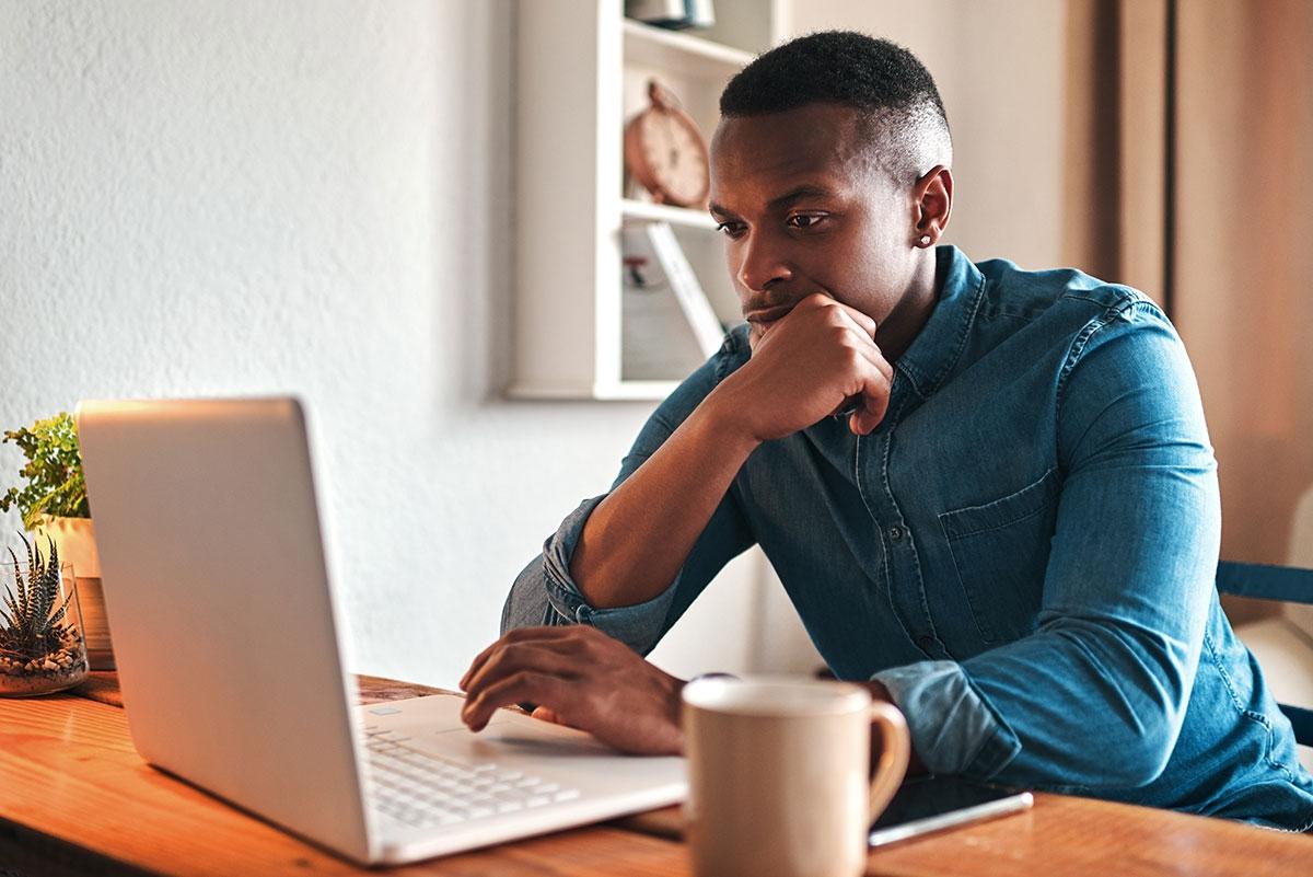 Renter researching an apartment before scheduling a tour.