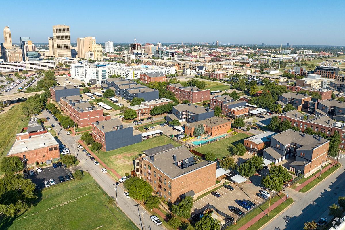 The residential neighborhood of Deep Deuce sits next to Downtown Oklahoma City.