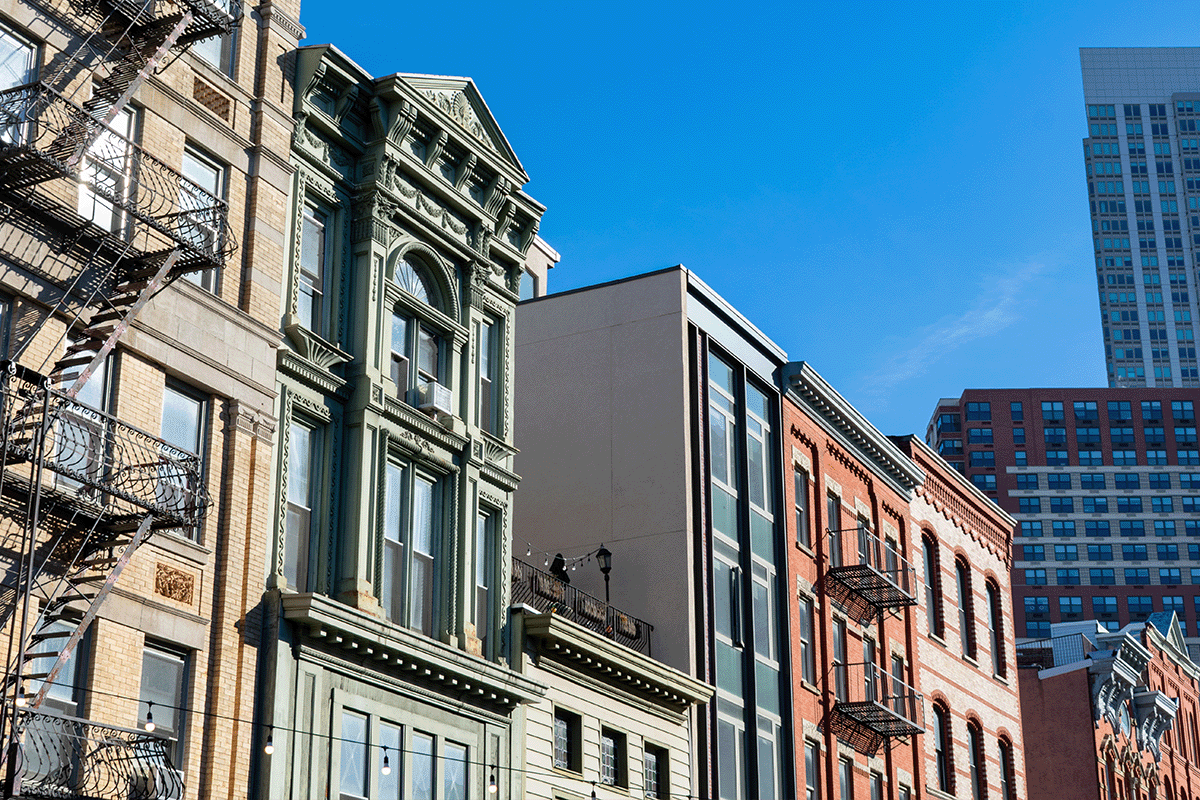 Jersey City Rowhomes Closeup