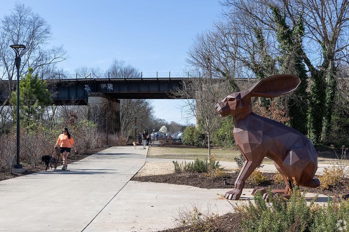 The 22-mile Swamp Rabbit Trail runs through Overbrook. 