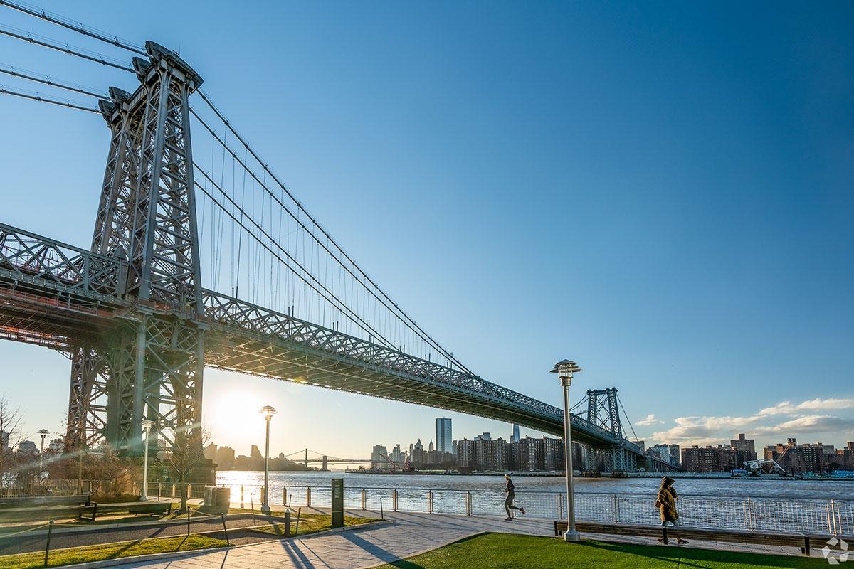 The Williamsburg Bridge is one of the most famous spots in New York.