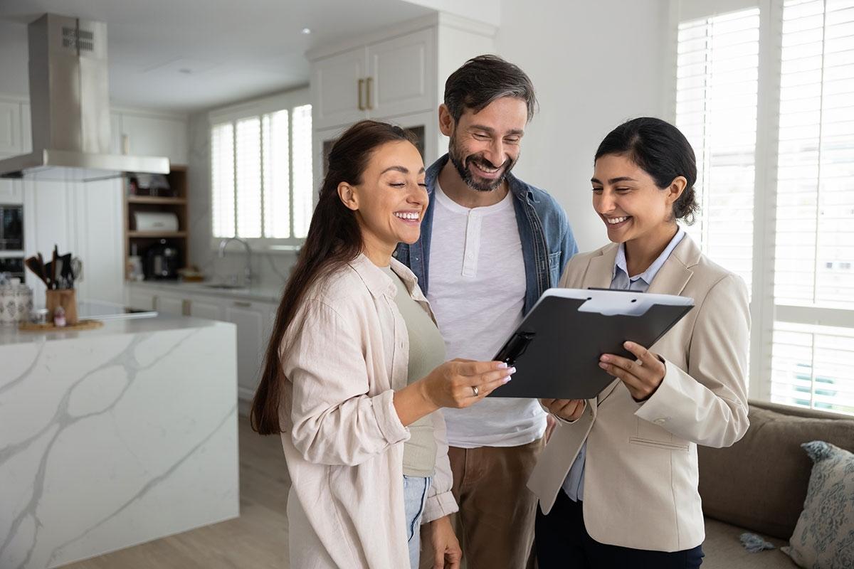 Renters learning about different renters insurance coverage options.