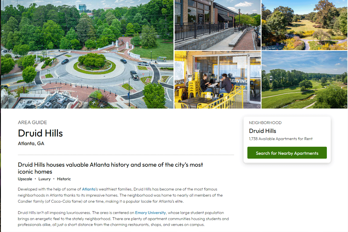 Druid Hills Neighborhood Guide in Atlanta GA