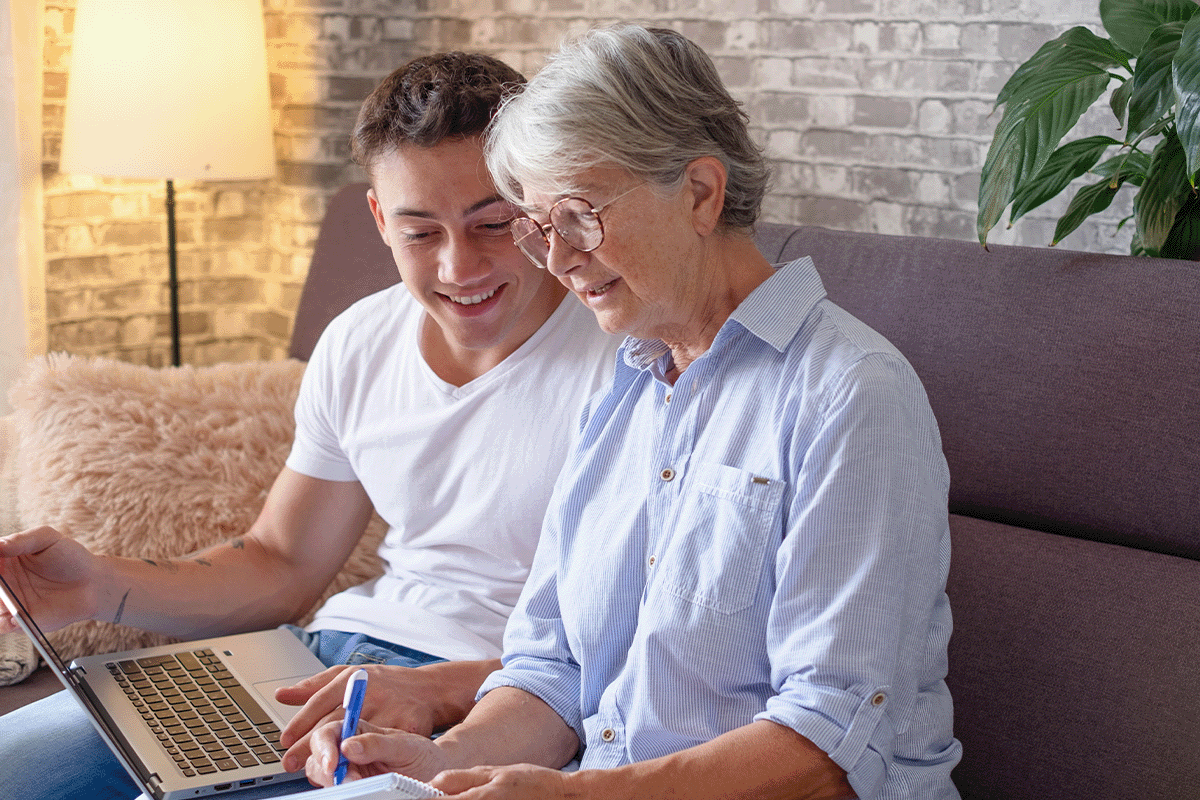 Grandson and Grandmother