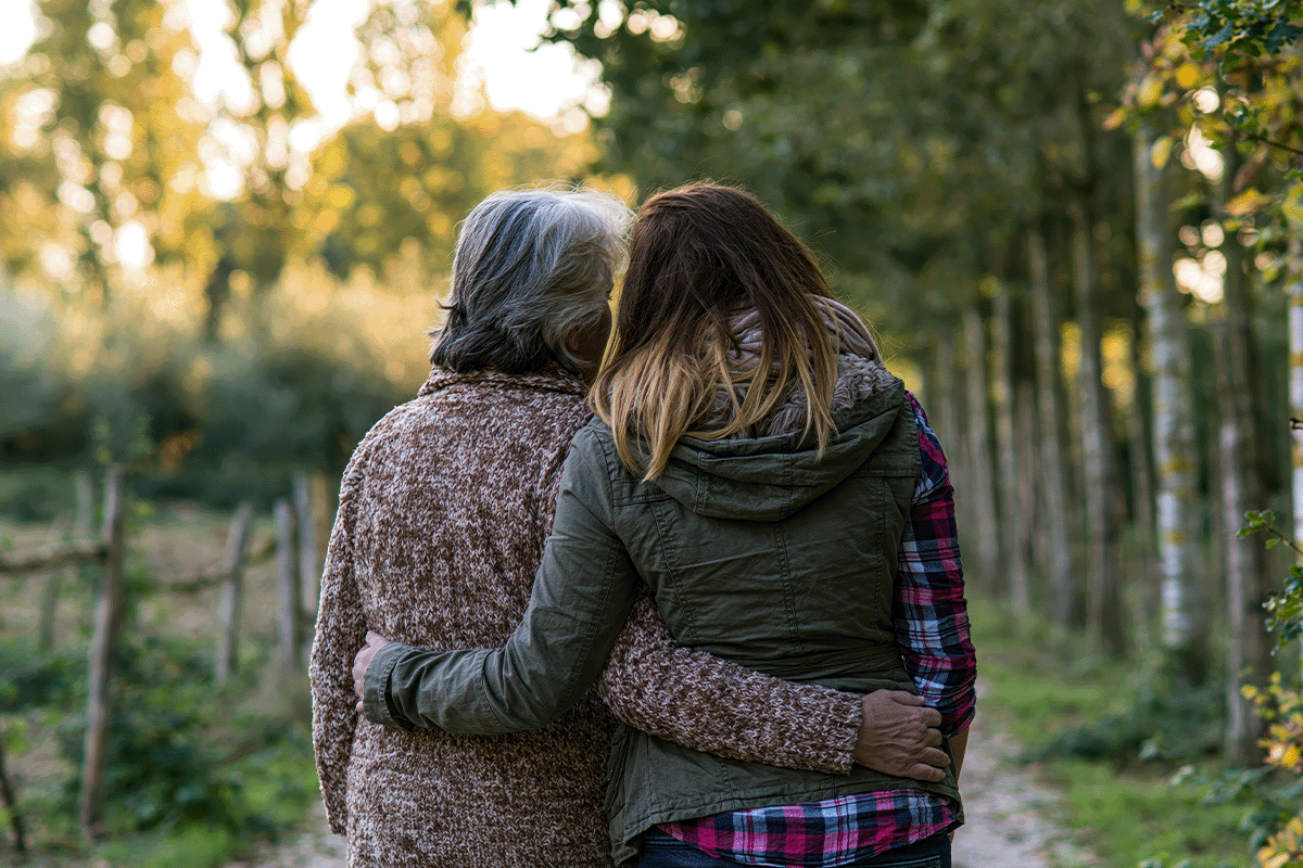 Mother and Daughter taking a walk