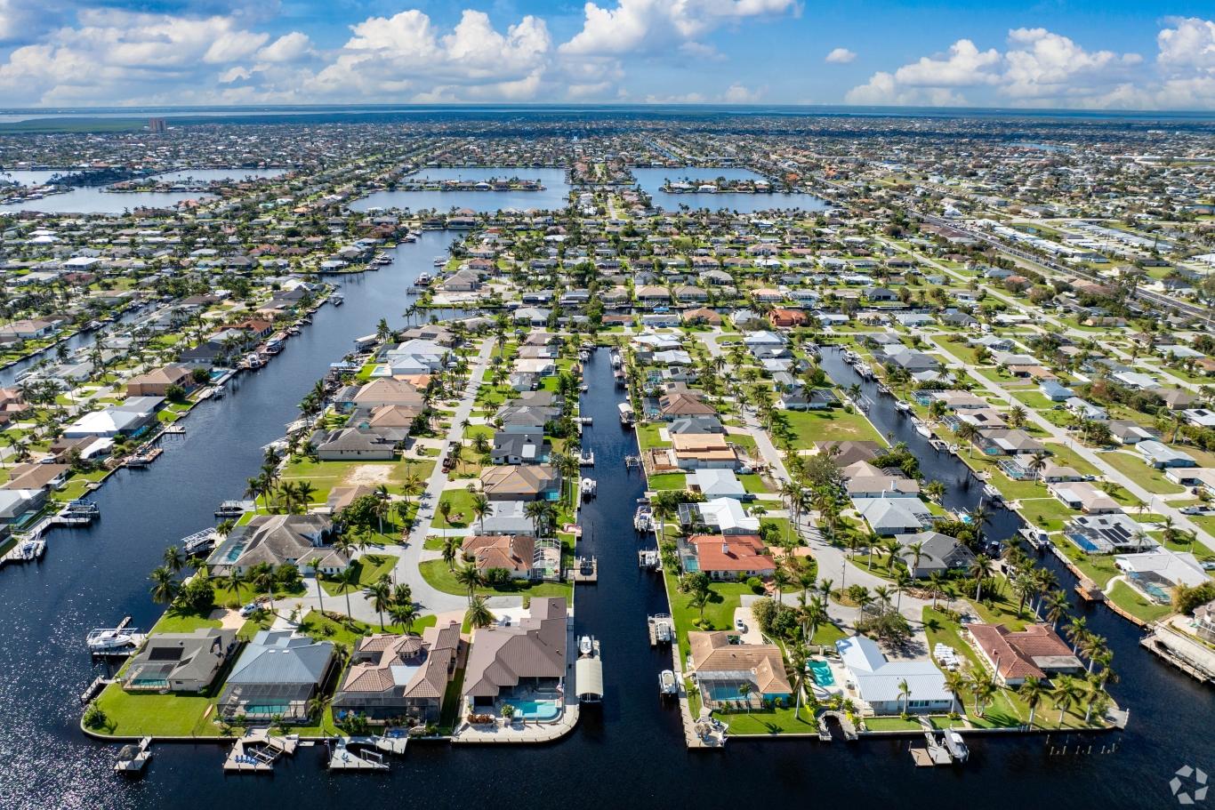 Residential area in Cape Coral