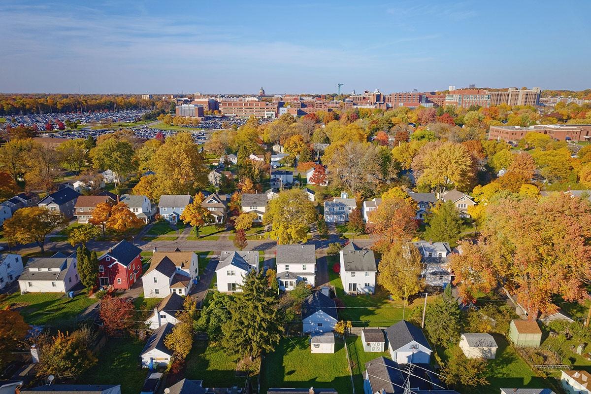 The Strong neighborhood in Rochester gets its name from nearby Strong Memorial Hospital.