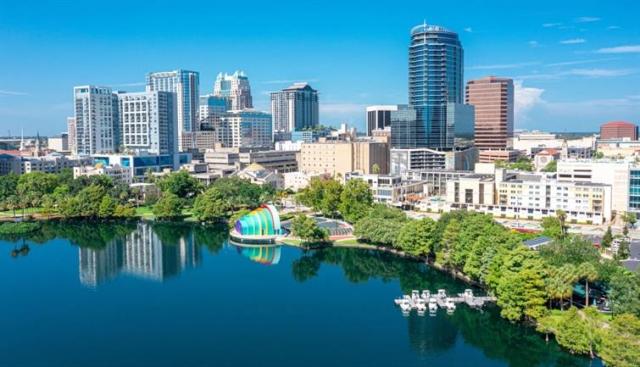 The Orlando skyline from Lake Eola