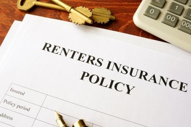 A renters insurance policy sheet