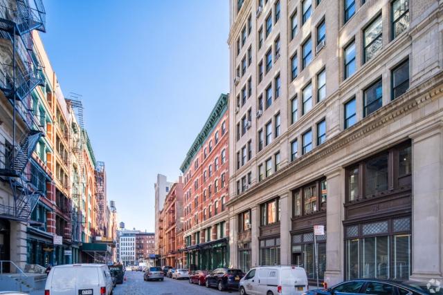 A view of the street in Tribeca where Taylor Swift owns two penthouses and a townhouse. 