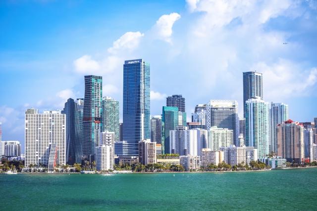Waterway view of Downtown Miami, FL