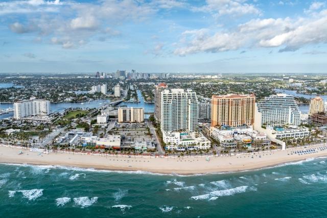 Coastline of buildings in Fort Lauderdale