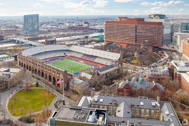University of Pennsylvania contains a stadium and several historic buildings.