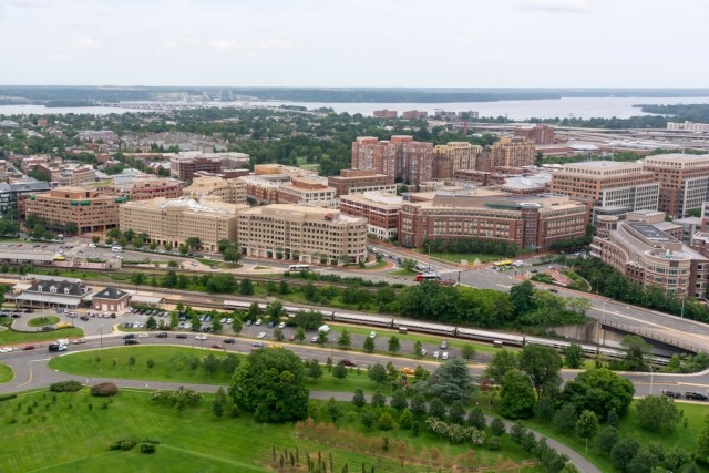 Aerial view of Alexandria, VA