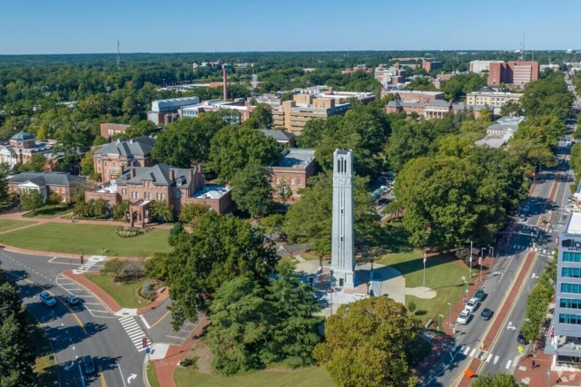 Aerial view of Raleigh, NC