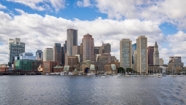 Waterway view of the Boston skyline
