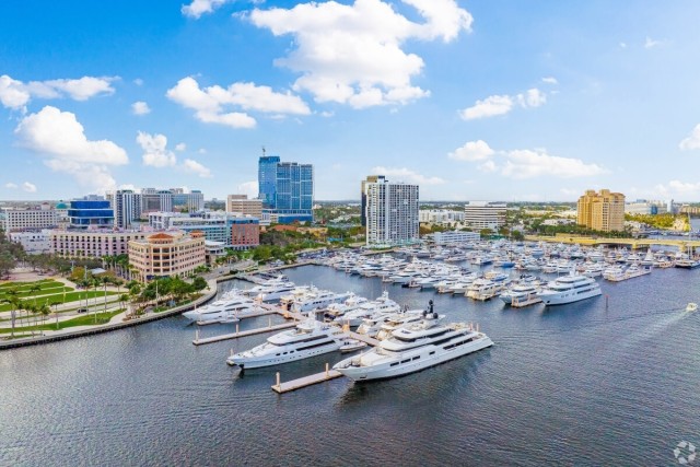 Residents show up in the hundreds to attend the yearly boat show in West Palm Beach.