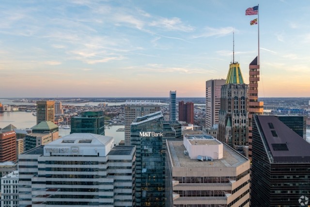 Skyline of the city of Baltimore.