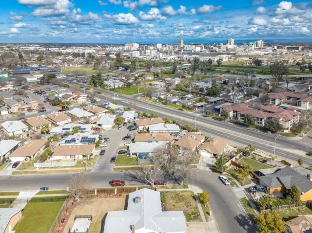 Aerial view of downtown Fresno
