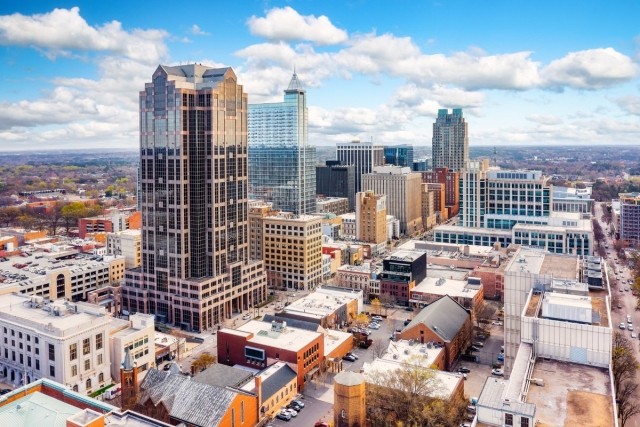 Skyline view of Raleigh, NC