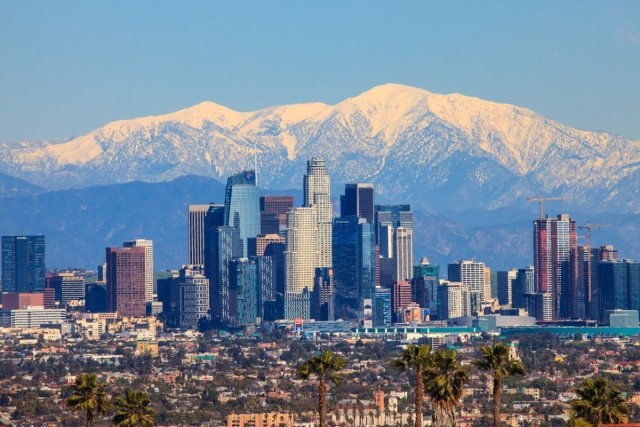 The Los Angeles skyline 